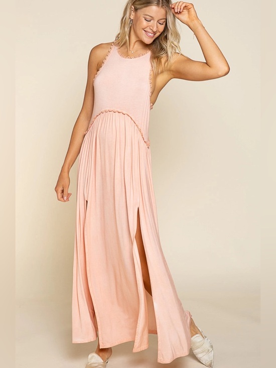 POL Dresses & Skirts - Baby Doll Side Slit Cut Out Maxi Dress - POL